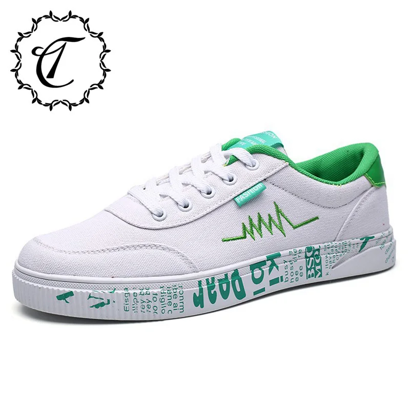 CatriCa Canvas Male Casual Breathable Fashion Luxury Designer High Quality Men Shoes Brand Sneakers 2019 White Green Black 1717 | Обувь