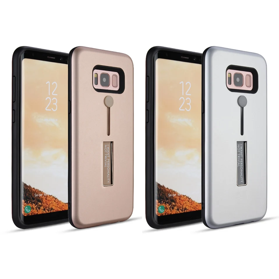 TPU+PCRing Button Phone Cases For Samsng A320 A520 A720 Shockproof Kock Stand Samsung A8 2018 A6 PLUS Case |