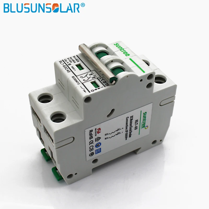 20pec 2pole 25a 32a 40a 50a 63a DC550V MCB DC выключатель солнечной энергии фотоэлектрический (pv)