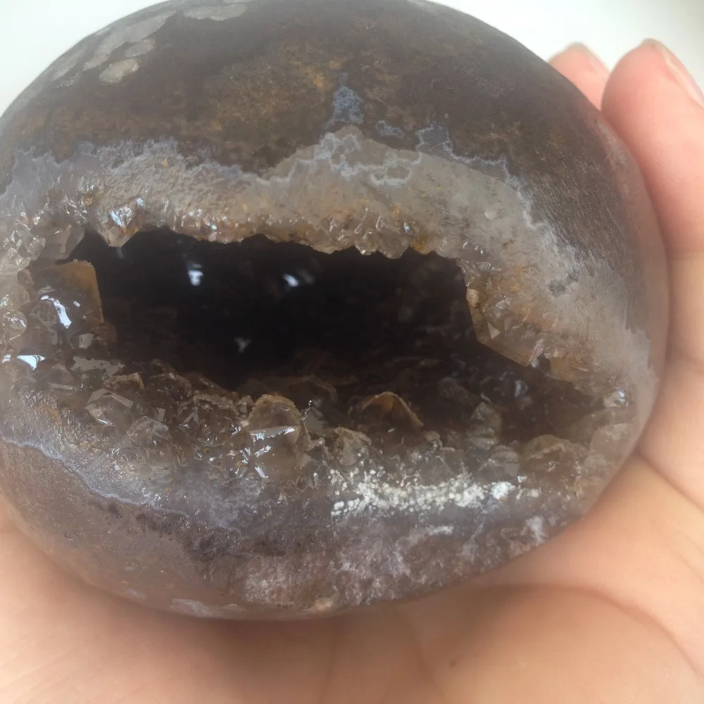 1390 г натуральный агатовый камень аметистовый геодезический кластер