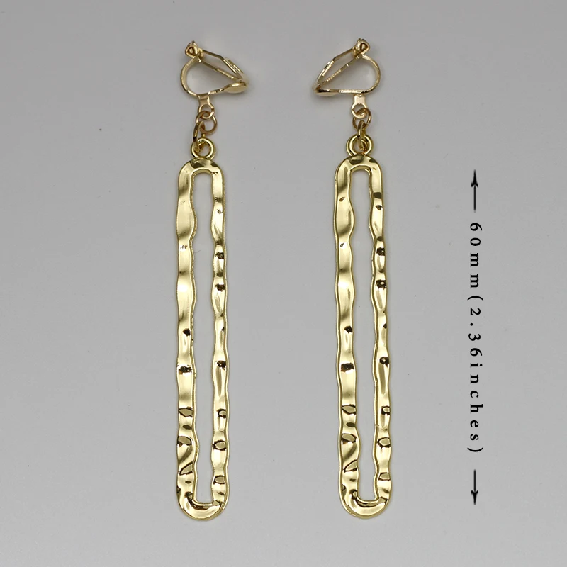 Металлические серьги гвоздики без пирсинга простые геометрические