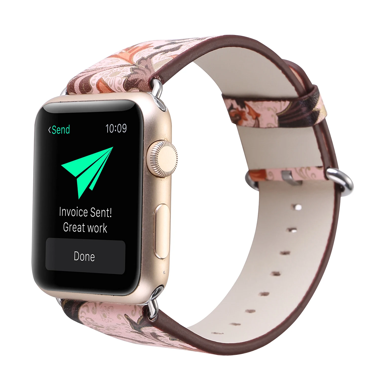 Розовый коричневый кожаный ремешок для часов Apple Watch 38 мм 40 серия 4 3 2 1 iwatch
