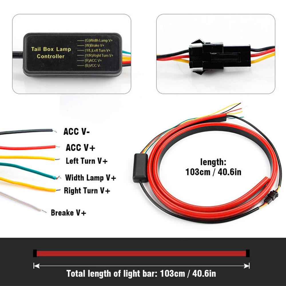 Автомобильная задняя Предупреждение лампа 103 см стоп сигнал с высоким креплением