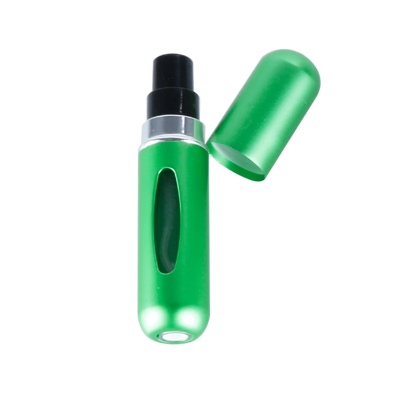 green Anpro 5 мл многоразовый мини флакон-спрей для духов Алюминиевый распылитель портативный дорожный косметический контейнер флакон для духов - Цвет: green