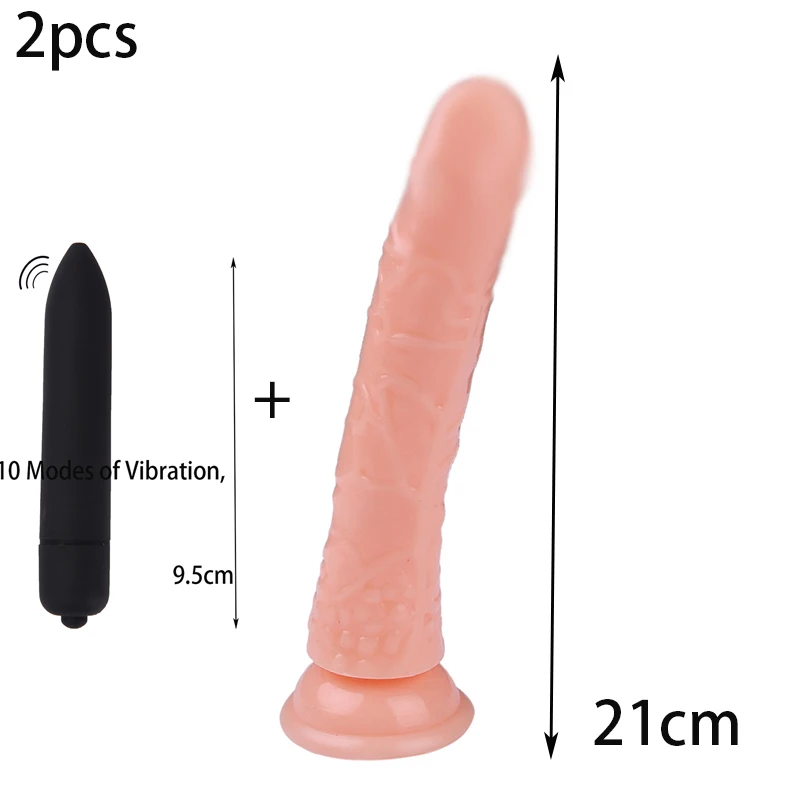 Огромный фаллоимитатор вибратор телесного цвета искусственный клитор Латекс