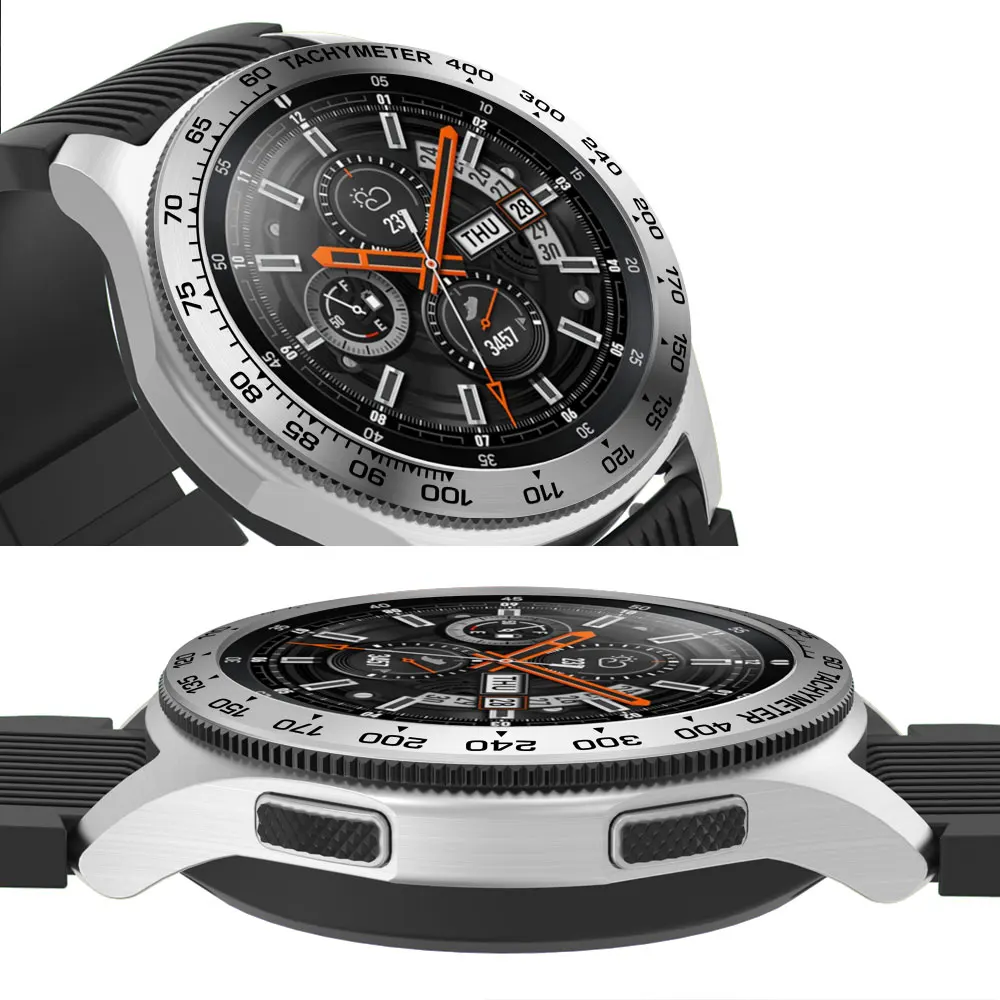 Кольцо ободк для смарт часов Samsung Galaxy Watch 46 мм клейкое покрытие металлическое