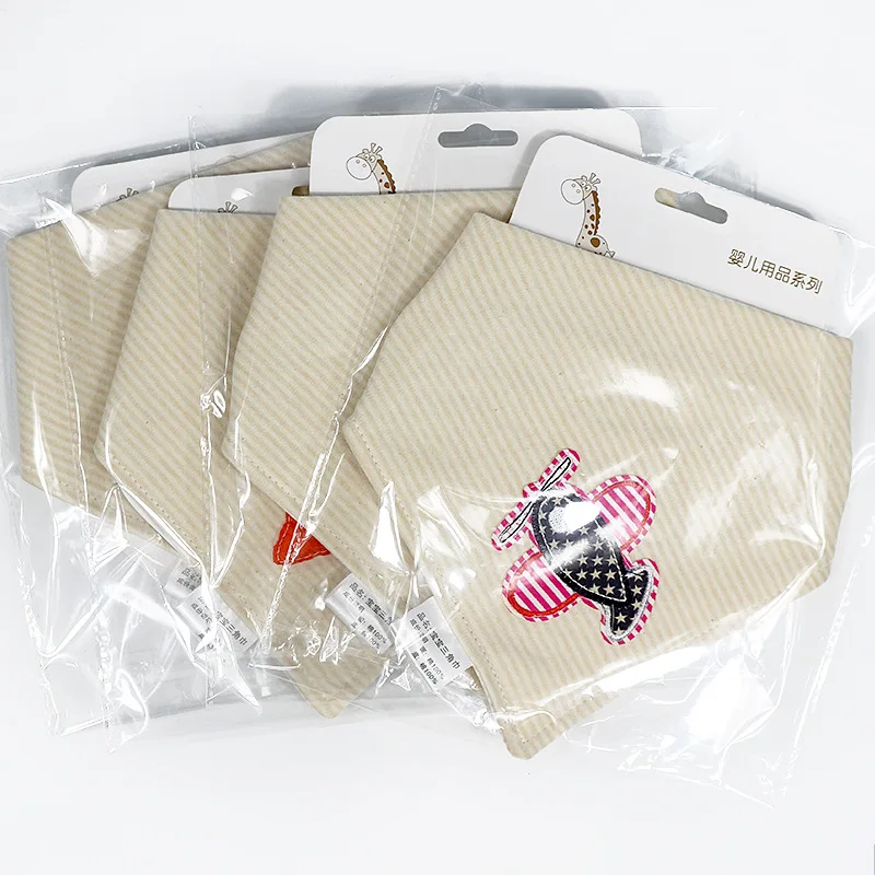 Слюнявчик детский двухслойный из 100% хлопка для новорожденных мальчиков и