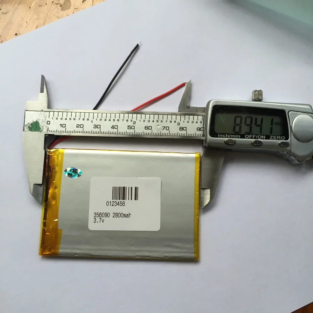 3.7V thium polymer battery 356090 CUBE mp5 PSP 2800mAH 7 inch tablet | Электроника