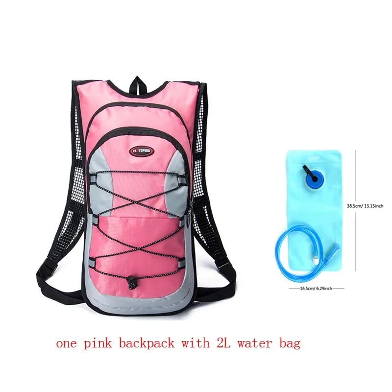 pink with water bag 12л дышащий рюкзак для велоспорта, MTB Горный рюкзак для езды на велосипеде, походная спортивная сумка для альпинизма, велосипедный рюкзак, без сумки для воды - Цвет: pink with water bag