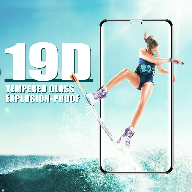 19D защита экрана закаленное стекло для iPhone XR 7 8 6 S Plus полное покрытие Защитное X XS Max
