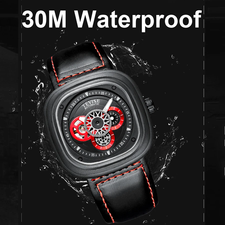 [Прямая поставка] Мужские часы TEVISE автоматические водонепроницаемые мужские