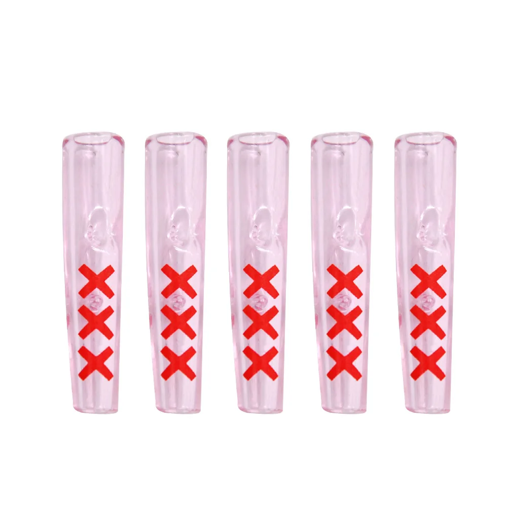 Pink-xxx HORNET 5X конусный многоразовый и Очищаемый стеклянный фильтр советы конус художника рот советы экологически чистый круглый многократного использования прокатки стекла советы - Цвет: Pink-xxx