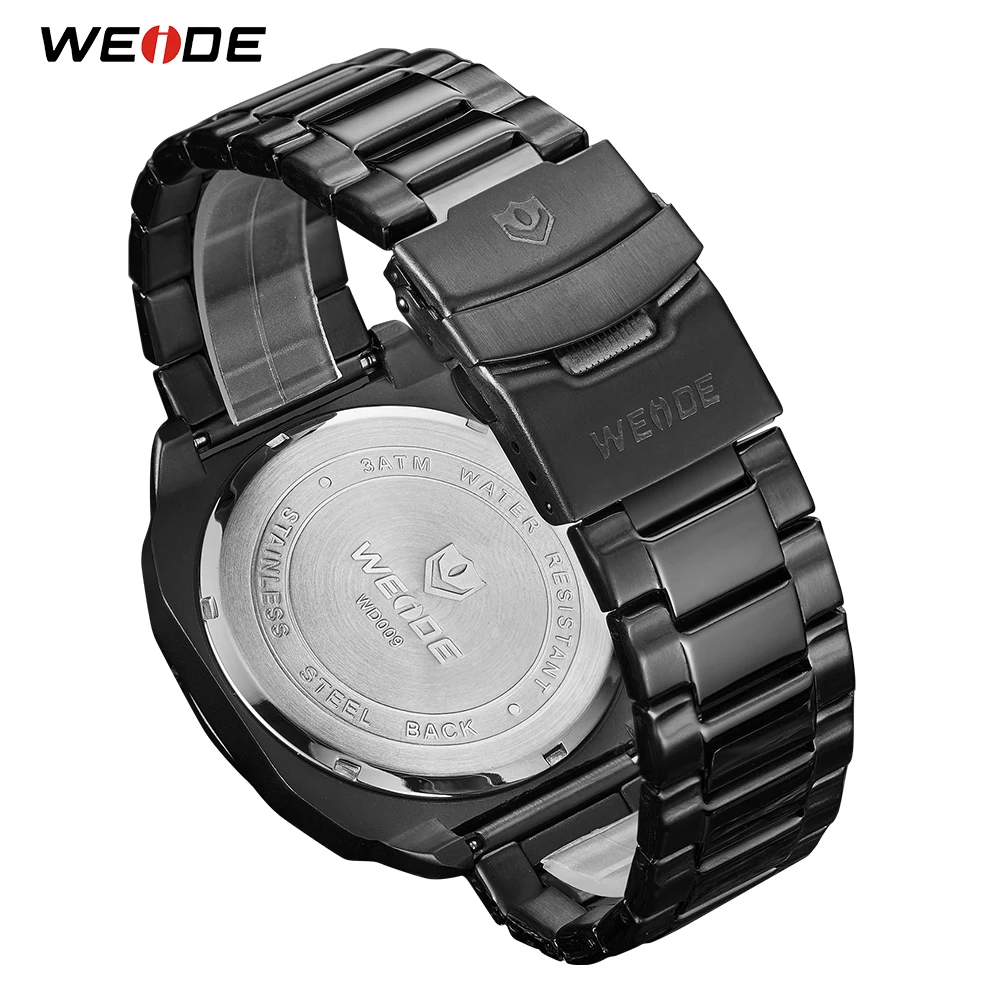 WEIDE топ бренд класса люкс модный кожаный ремешок кварцевые мужские часы в