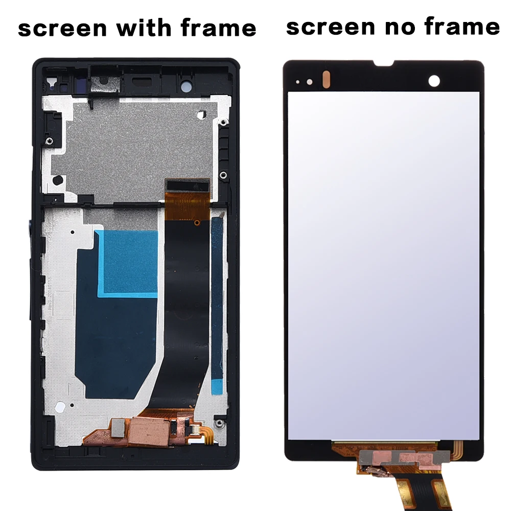 ЖК для SONY Xperia Z1 дисплей сенсорный экран с рамкой L39 L39H C6902 C6903 ЖК-дисплей клеем |