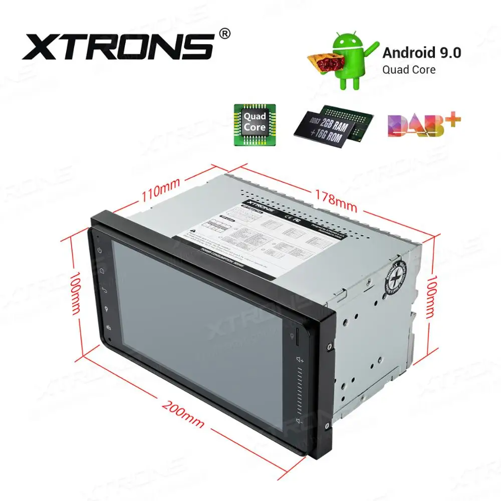 XTRONS " Android 9,0 Автомобильный мультимедийный стерео плеер для Toyota RAV4 Corolla Prado Plug Play дизайн радио gps wifi TPMS OBD без DVD