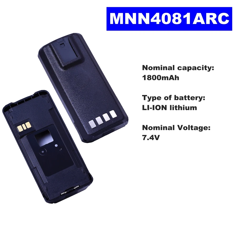 7 4 V 1800mAh литий ионная Радио батарея MNN4081ARC для Motorola Walkie Talkie CP1200/1300/1660/185 EP350