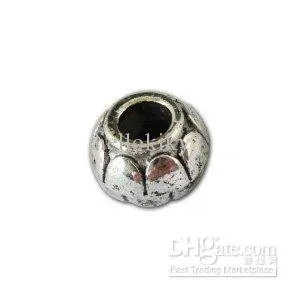 

100pcs Tibetan silver metal drum spacer beads A10586