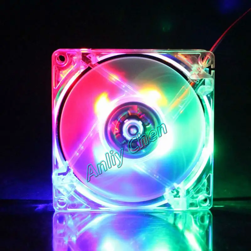 Бесщеточный вентилятор охлаждения GDT цветной светодиодный белый корпус 12 в пост.