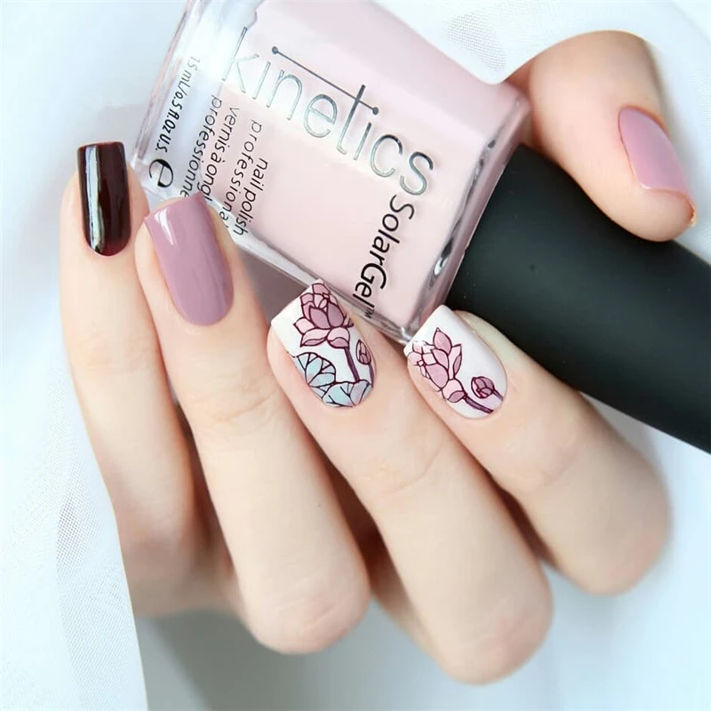 BORN PRETTY Rose Lotus пластины для штамповки ногтей великолепный штамп изображений