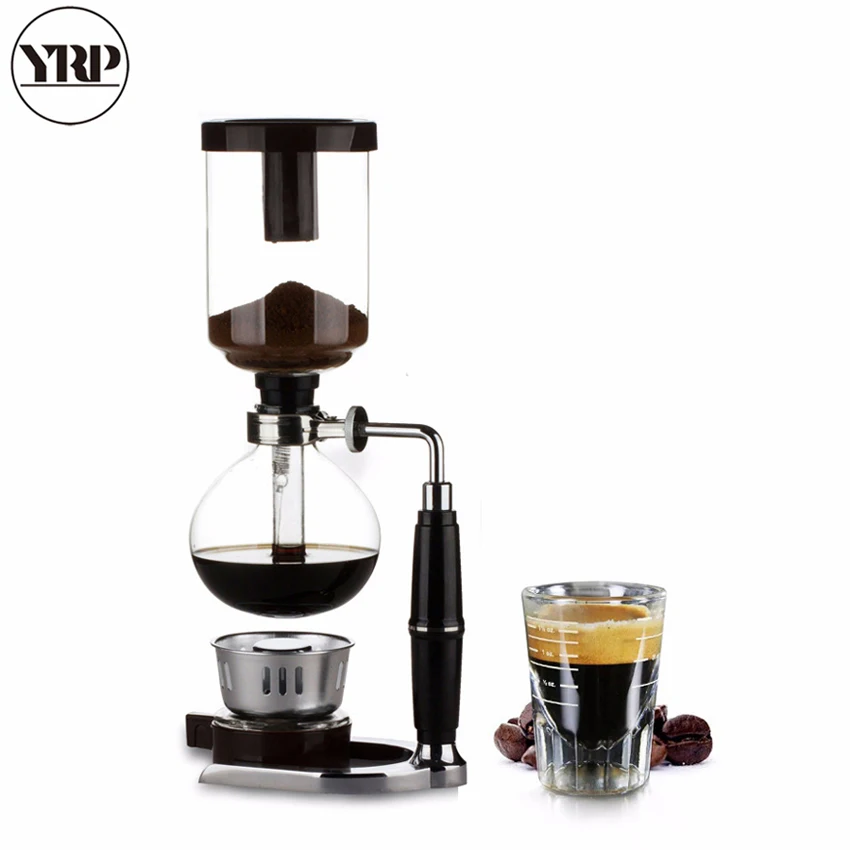 Three cups 360ml YRP японский стиль кофе сифон горшок 3/5 чашки сифон кофе капельный чайник Вакуумный фильтр горшок Cafetera TCA-3/5 сифон кофеварка - Цвет: Three cups 360ml