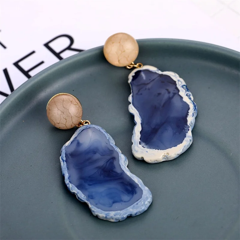 Женские серьги-подвески FNIO акриловые серьги из ацетата геометрические круглые в