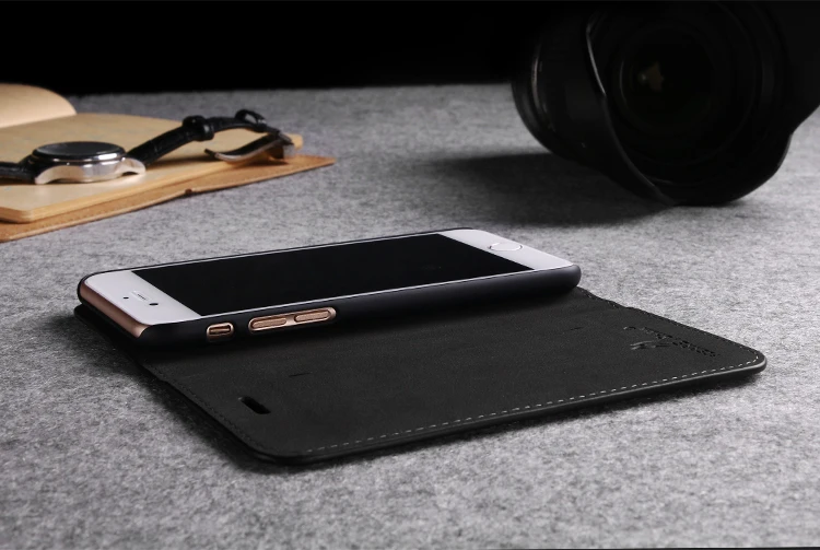 Fierre shann первый слой коровьей зубочистки шаблон Чехлы для iPhone 8 Plus 7 plus 6 6s Plus крышка ручной работы карты карман подставки