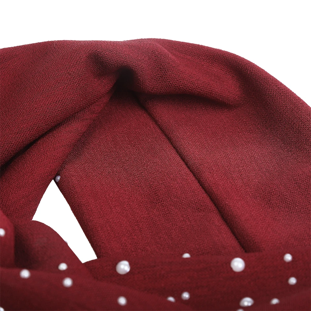 

MOLANS Pearl Solid Chiffon Hairbands Autumn And Winter New Arrival Headbands Turban Headwear Women Fashion Hair Accessories 2019