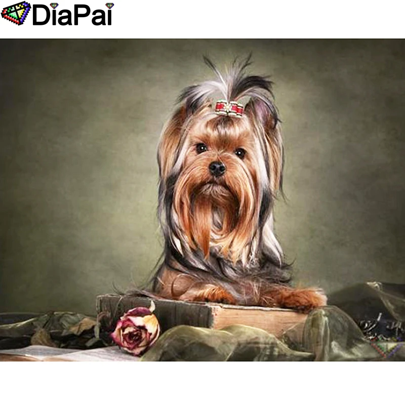

DIAPAI 5D DIY Diamond Painting 100% Full Square/Round Drill "Animal dog" Diamond Embroidery Cross Stitch 3D Decor A22085