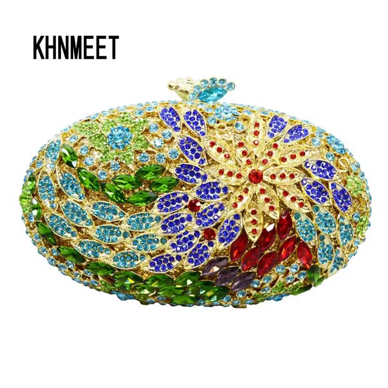 LaiSC шипованных драгоценностями клатч Сумки вечерние свадебные Кошелек роскошный