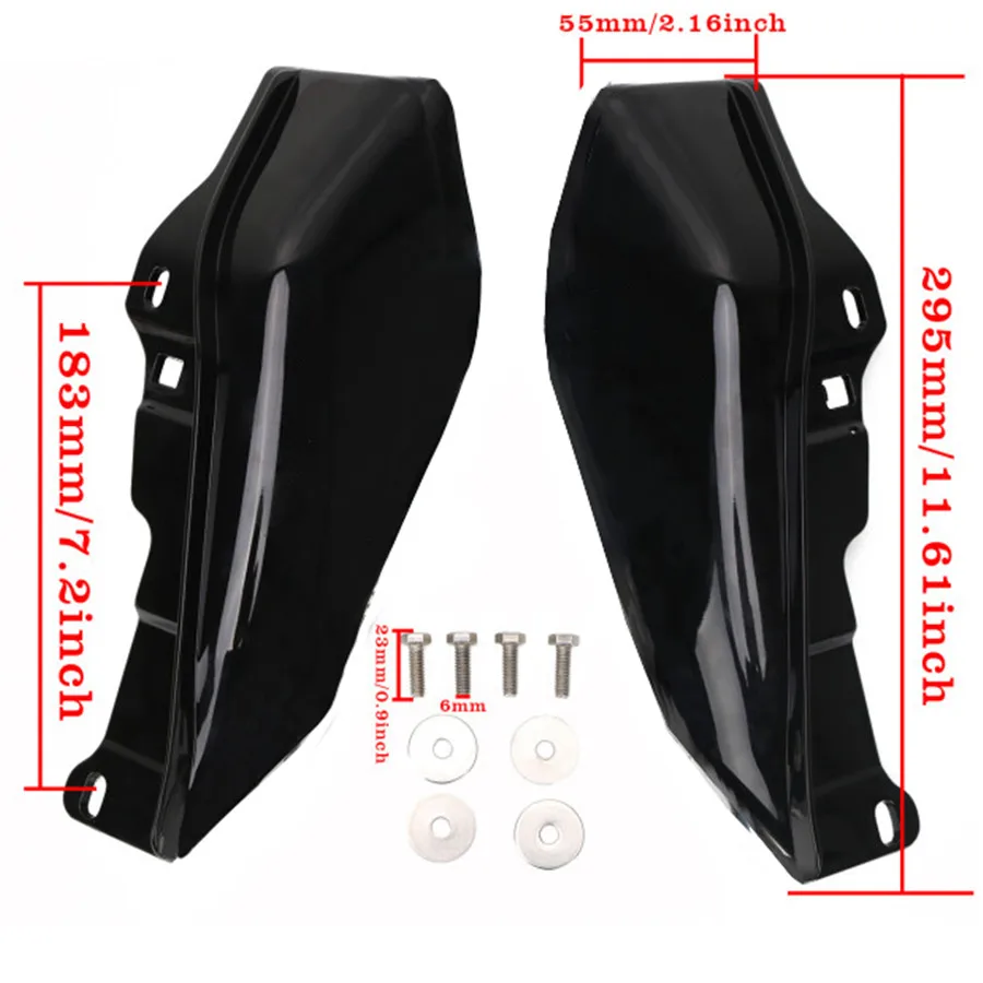 

Black Plastic Bumper Frame Motorbike Fender Protector Air Deflector For Harley FLHX Electra Glide 2009-2016
