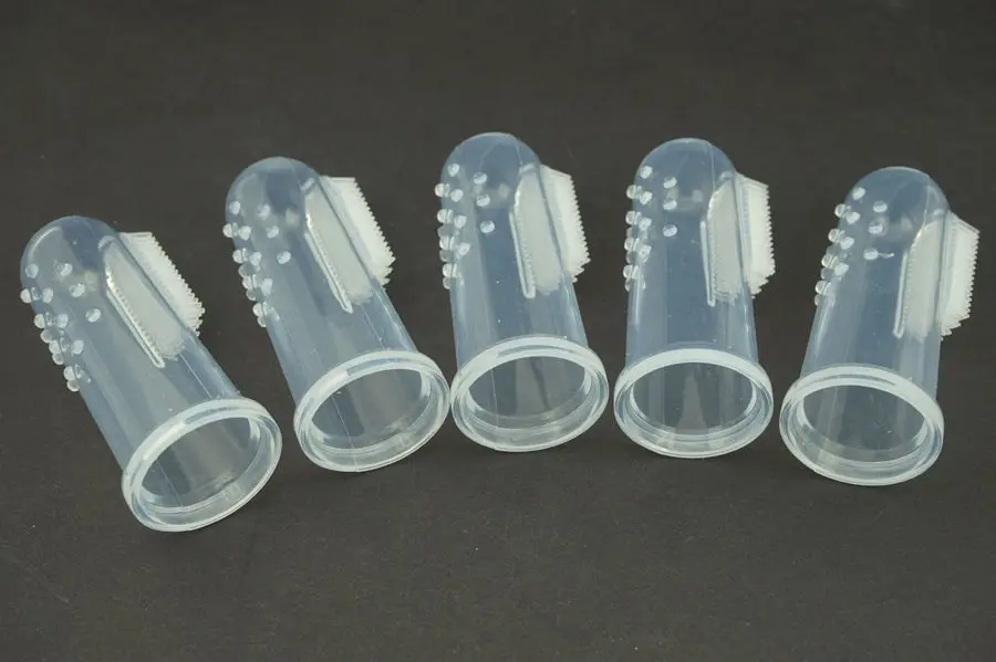 10 шт./лот Silica гелевый мягкий чехол с палец зубная щетка для полости рта ребенка