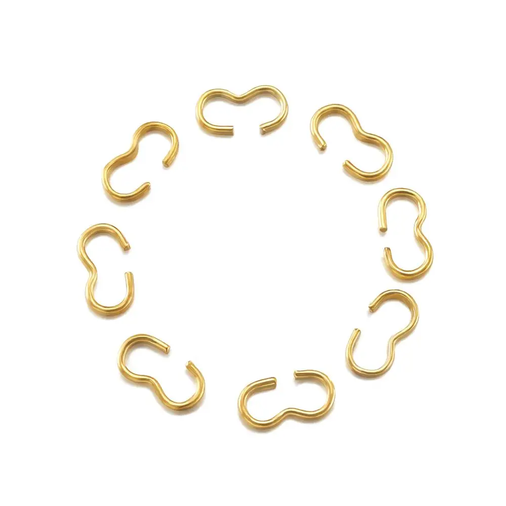 

Chain Connectors Findings Iron 8 Shape Clasps DIY Bracelet Necklace Jewelry Making Metal Bails Pendants 8x4x2mm 5color 100pcs/ba