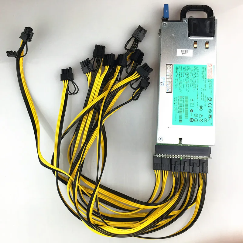 1200W Miner импульсный источник питания для GPU Rig Mining BTC ETH Ethereum DPS 1200FB A 438202 002 440785 001 DL580G5