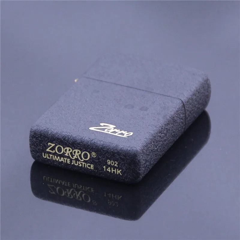 ZORRO черный матовый главный газовая зажигалка сигарет керосин Флинт бензин винтажная бензиновая Зажигалка масло, бензин многоразового использования