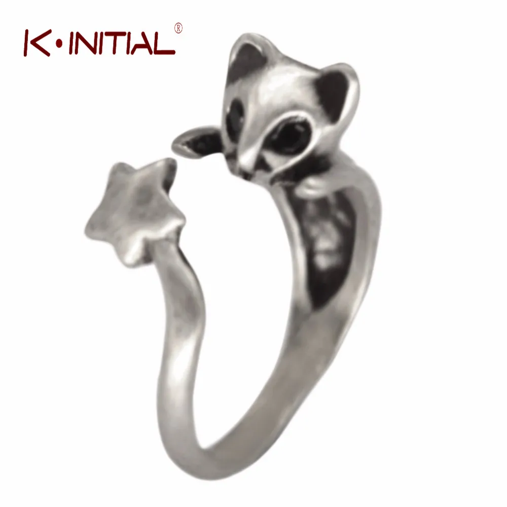 Kinitial оптовая продажа ювелирные изделия Винтажное кольцо с котом Anel Bague Bijoux