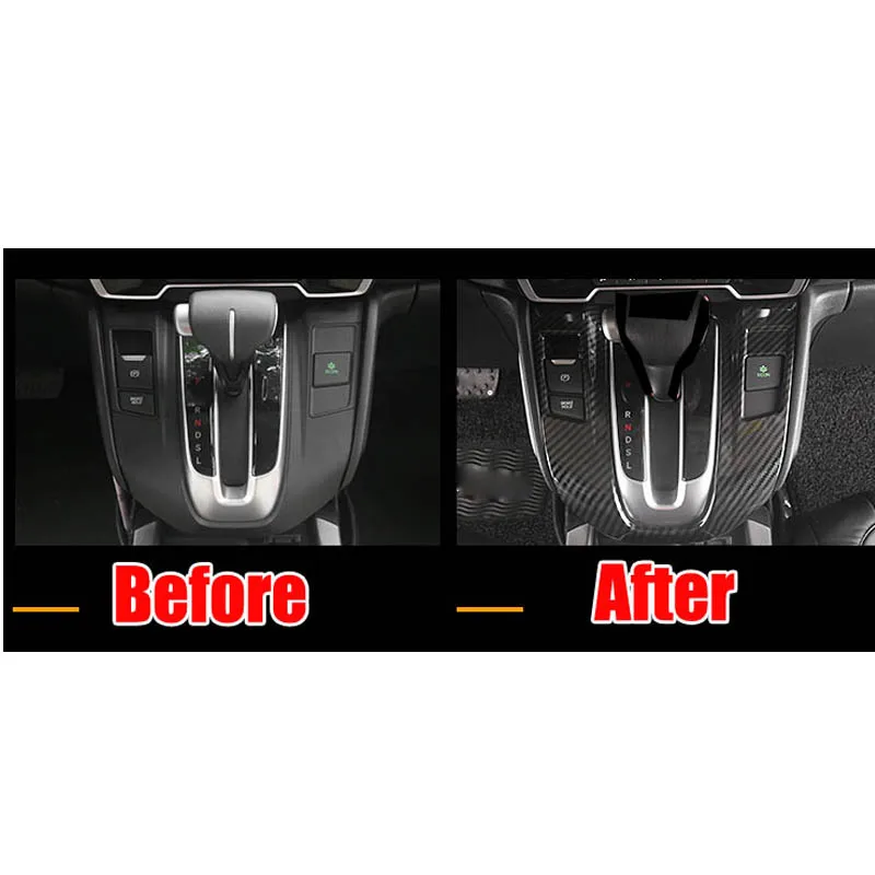 1 шт. наклейка на панель переключения передач из углеродного волокна для Honda CR V CRV