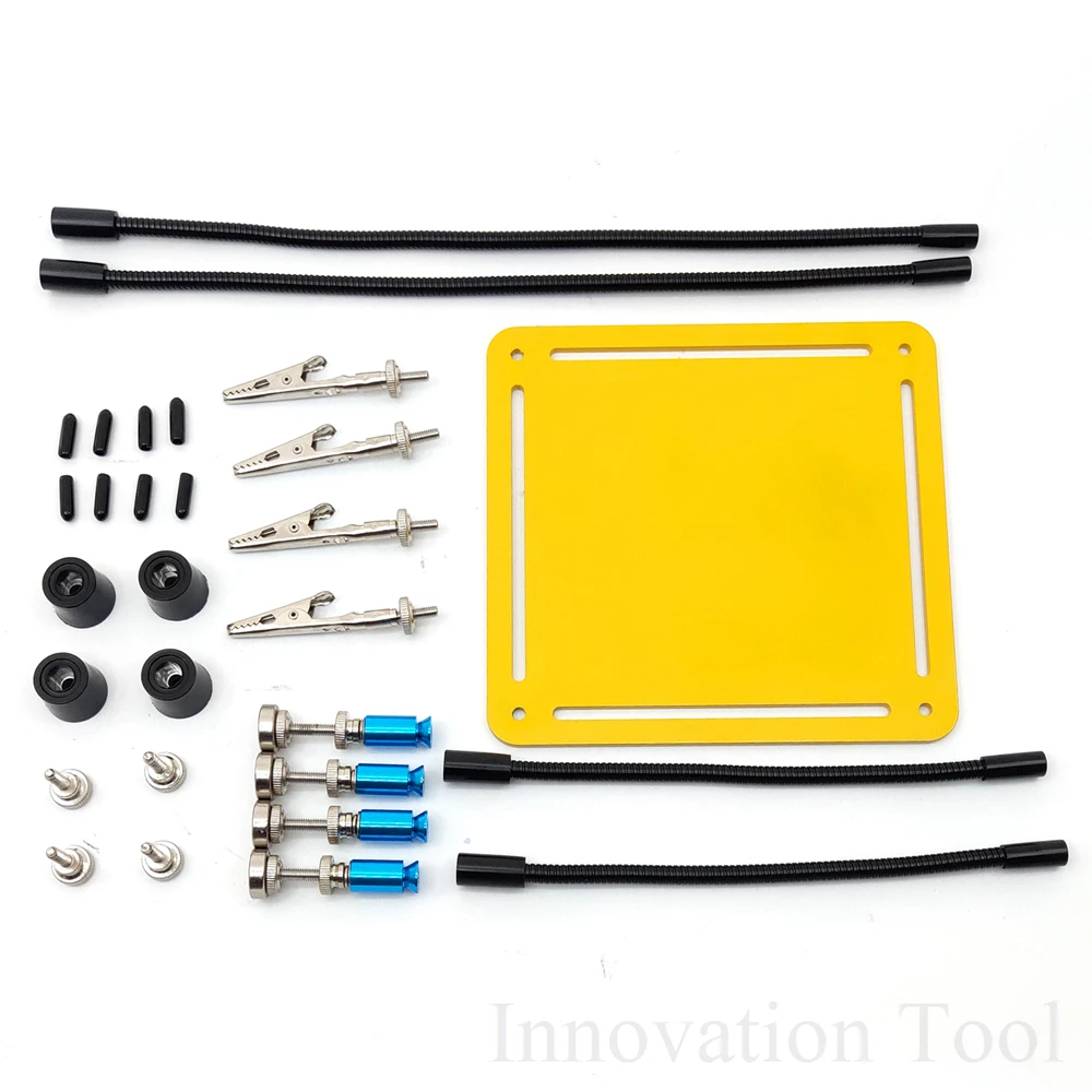 Helping Hands Soldering Aid Tool Third Pana Hand PCB Circuit Board Holder Stand Movable 4 Metal Flexible Arm Alligator Clip|Наборы ручных