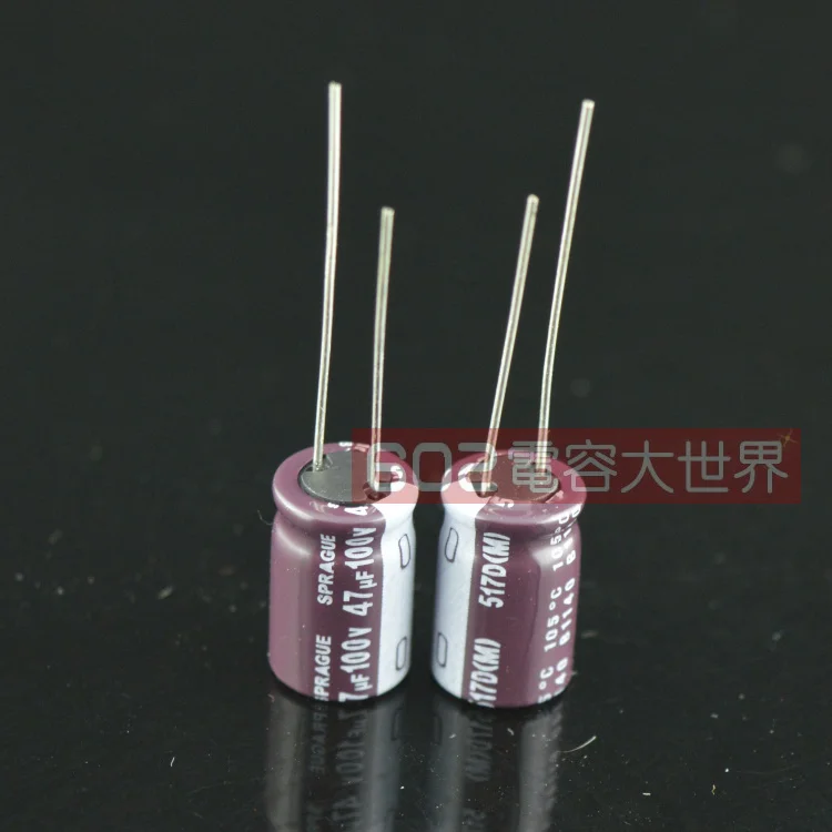 

2020 hot sale 20PCS/50PCS American Nichicon electrolytic capacitor 100V47UF 47uf 100v 517D high-frequency 10*16 Free shipping