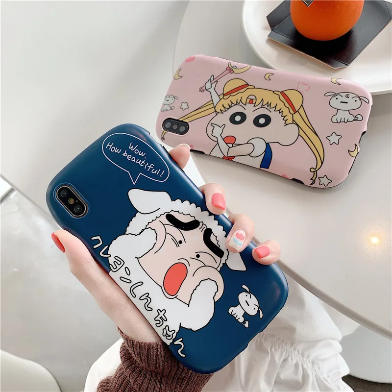 Crayon Shin chan Nohara Shinnosuke Shiro чехлы для телефонов iPhone 6 6s 7 8 Plus X XR XS MAX Забавный мультяшный