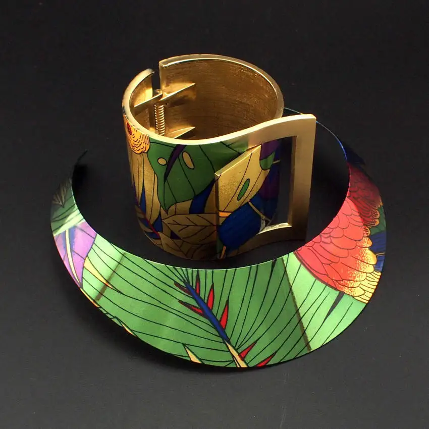 MANILAI модный деревенский стиль многоцветный рисунок крученые браслеты манжеты