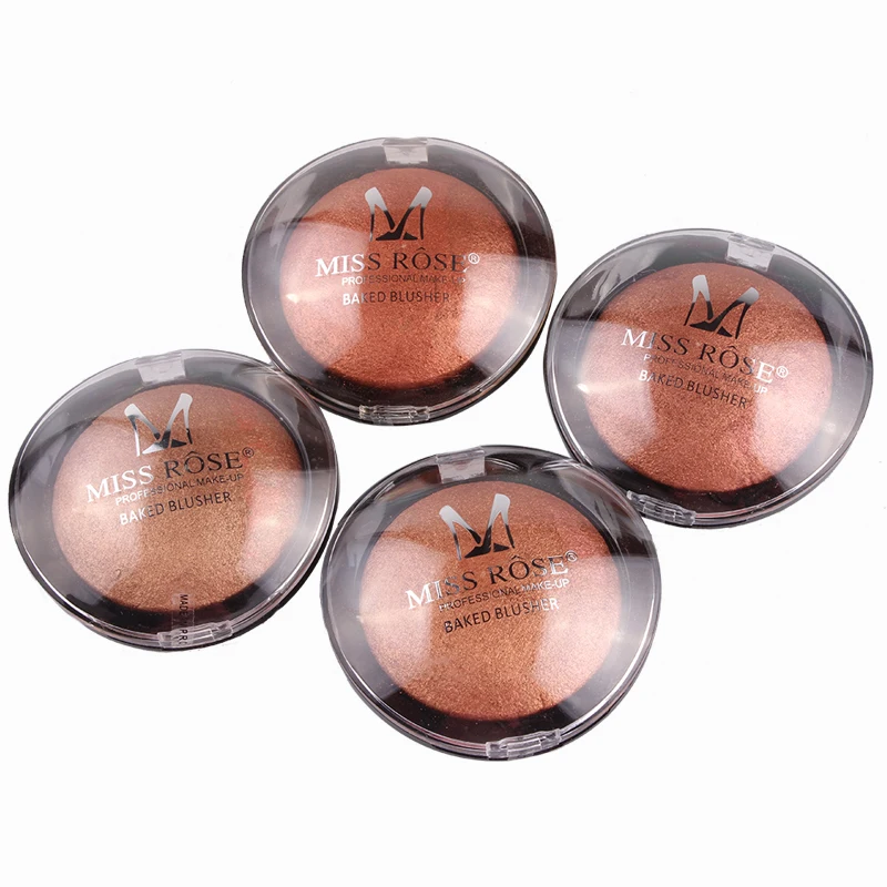MISS ROSE бренд 6 цветов пудра для выпечки румяна легко окрашивается яркий черный