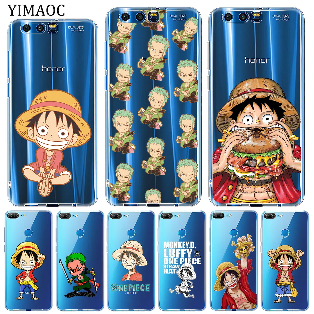 Мягкий силиконовый чехол YIMAOC Animal Cute One Piece для Huawei Y9 Y7 Y6 Prime 2018 Honor 20 10 9 9X 8C 8X 8 Lite 7X 7C 7A