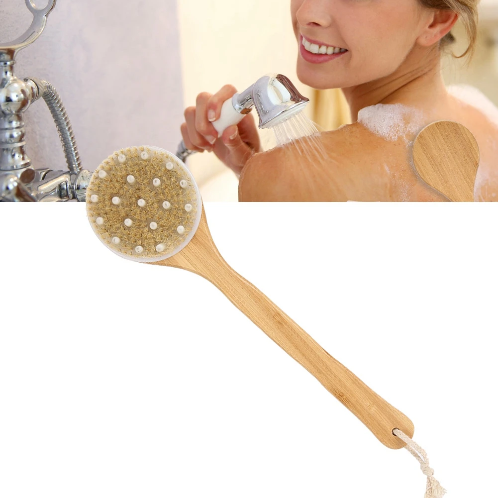Длинная ручка щетка для спины и ванны мягкие бусины массаж кожи тела омертвевшая