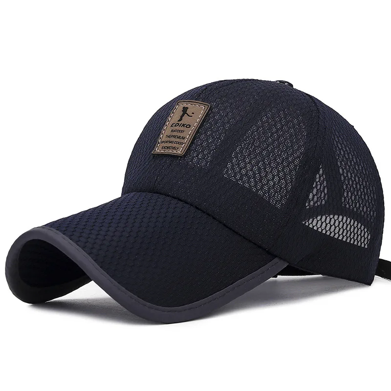 NavyBlue Летняя кепка для бега, кемпинга, пешего туризма, дышащая сетка, бейсболка для женщин и мужчин, унисекс, бейсболка, Кепка от солнца, Кепка - Цвет: NavyBlue