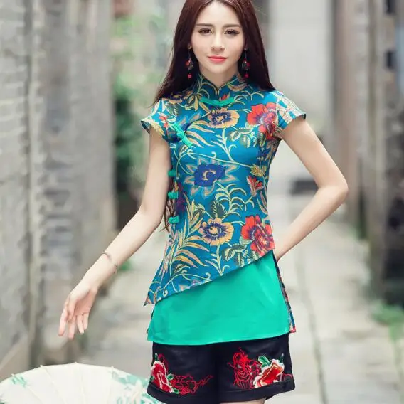 Этническая традиционная китайская одежда 2018 Женская винтажная Оригинальная