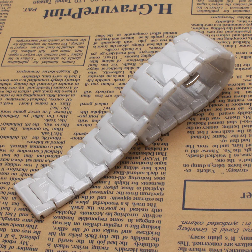 Ремешок керамический для наручных часов 22 мм с пряжкой бабочкой|bracelet watchbands|ceramic