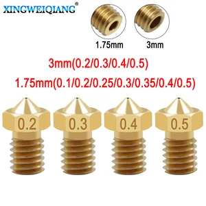 Форсунка для 3D-принтера 0,1-1,0 мм J-head V5 V6, Форсунка для экструдера для нити 3,0 мм, 1,75 мм, Makerbot RepRap