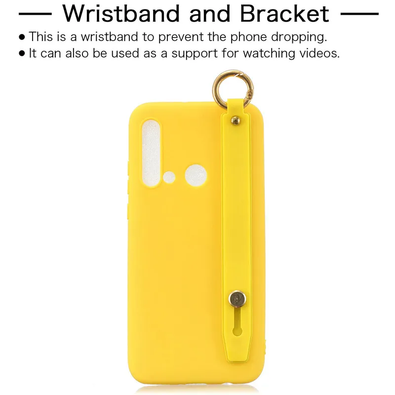 YELLOW wrist band Ремешок на руку, кронштейн, чехол для huawei Psmart Z Honor9 lite P20 P30 Pro P10lite Etui для huawei P Smart Y7 Y9 - Цвет: YELLOW wrist band