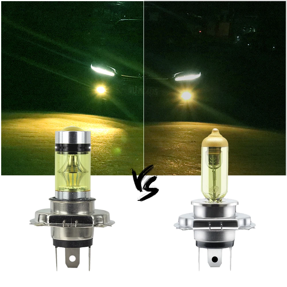2 шт. автомобильный H4 led 2835 Led Противотуманный светильник s 20SMD 4300k золотисто-желтый