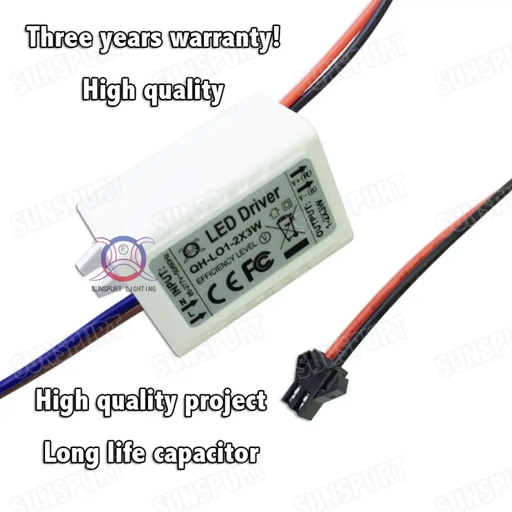 10 шт. изоляция AC85 277V в 5 Вт светодиодный драйвер 1 2x3W 600mA DC2 7V Светодиодный источник